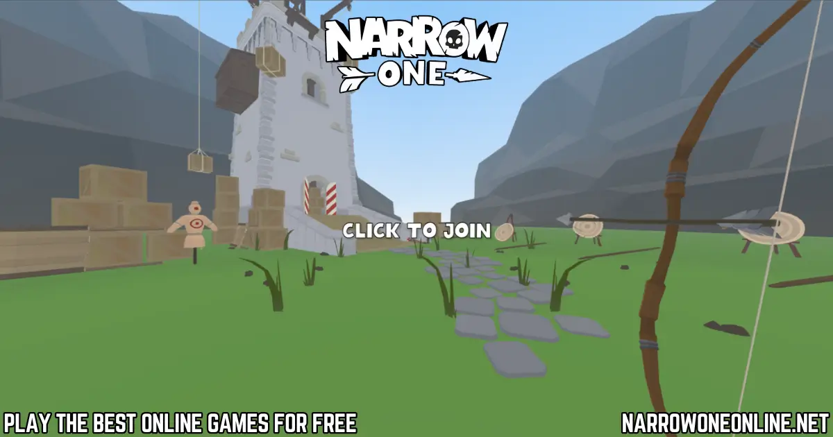 Narrow One main menu with castle and bow ready to shoot